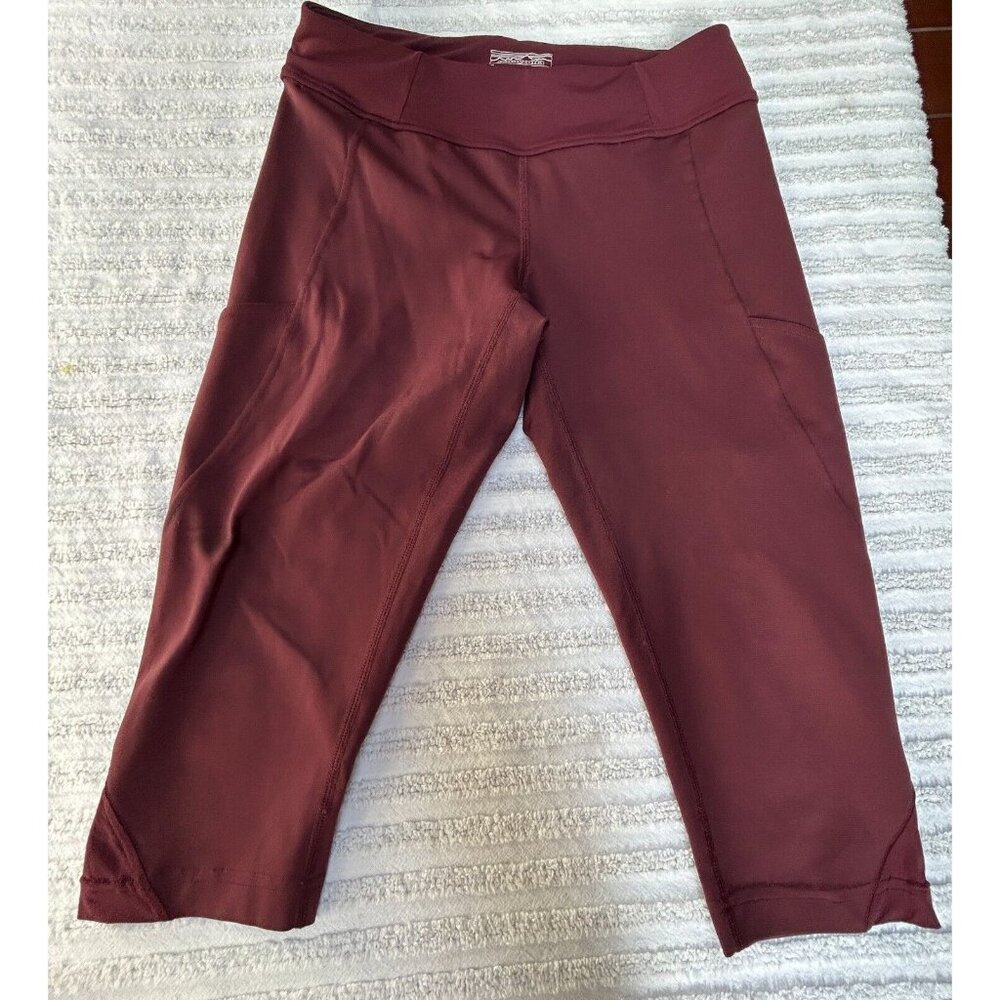 Patagonia Women's Low Rise Capri Crop Leggings Small Maroon Active Yoga Pants